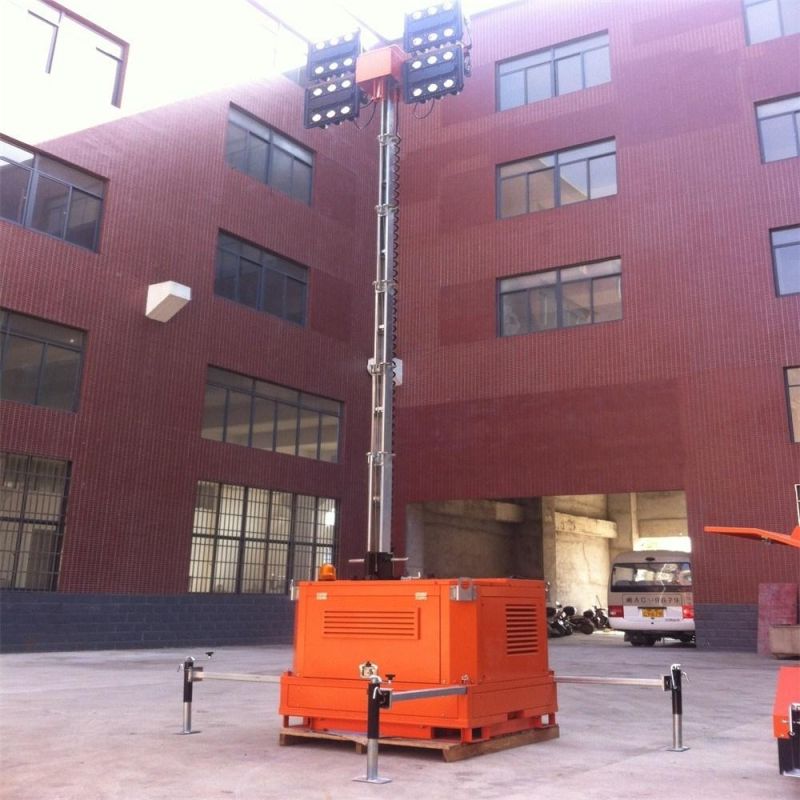 4*480W Hydraulic Telescopic LED Lighting Tower with Diesel Generator