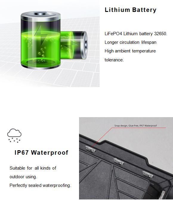 IP67 Waterproof Outdoor CCTV Camera Solar LED Flood Light 100W 200W 300W