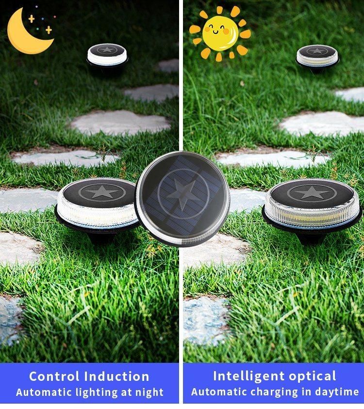 Solar Pathway Lights Decorative Garden LED Underground Light Round Solar Garden Underground Lights