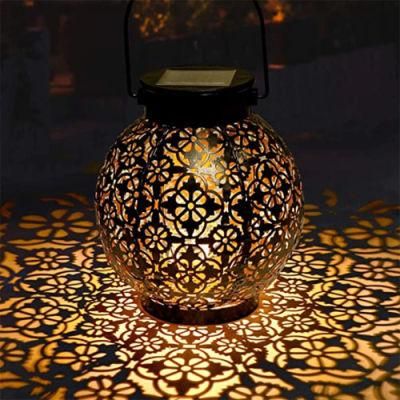 Wrought Iron Decoration Garden Yard Luxury Solar Brightness Hanging Lights