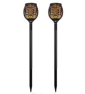 New 96LED Solar Garden Torch Light with Flickering Flame