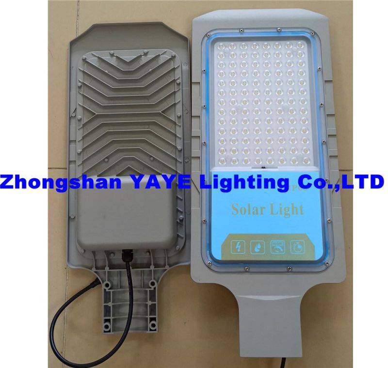 Yaye 18 Hot Sell High Quliaty 100W/200W/300W Outdoor Lighting Motion Sensor LED Lamp Solar Street Light with Solar Panel / Lithium Battery