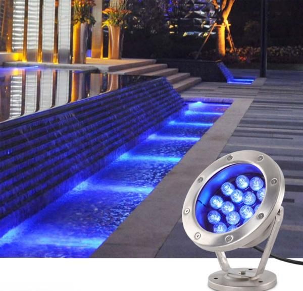 12V/24V 6-36W LED Fountain Lamp LED Underwater Light IP68 Waterproof Fountain Swimming Pool Light Plaza Garden Pond Decor Underwater Light