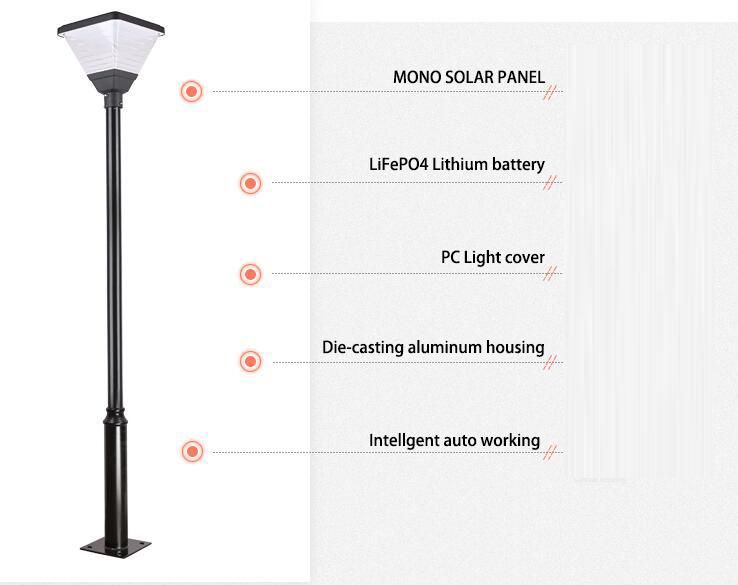 Outside IP65 Civil Commercial Use LED Solar Garden Lamp