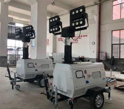 4.5kw Small Diesel Generator Set Lighting Tower with LED Lamp