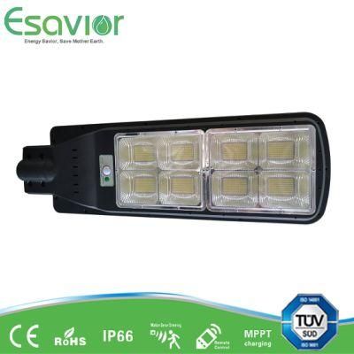 Esavior 120W Solar Powered Integrated All in One Solar LED Light Street Light Motion Sensor Energy Saving for Outdoor Light IP67