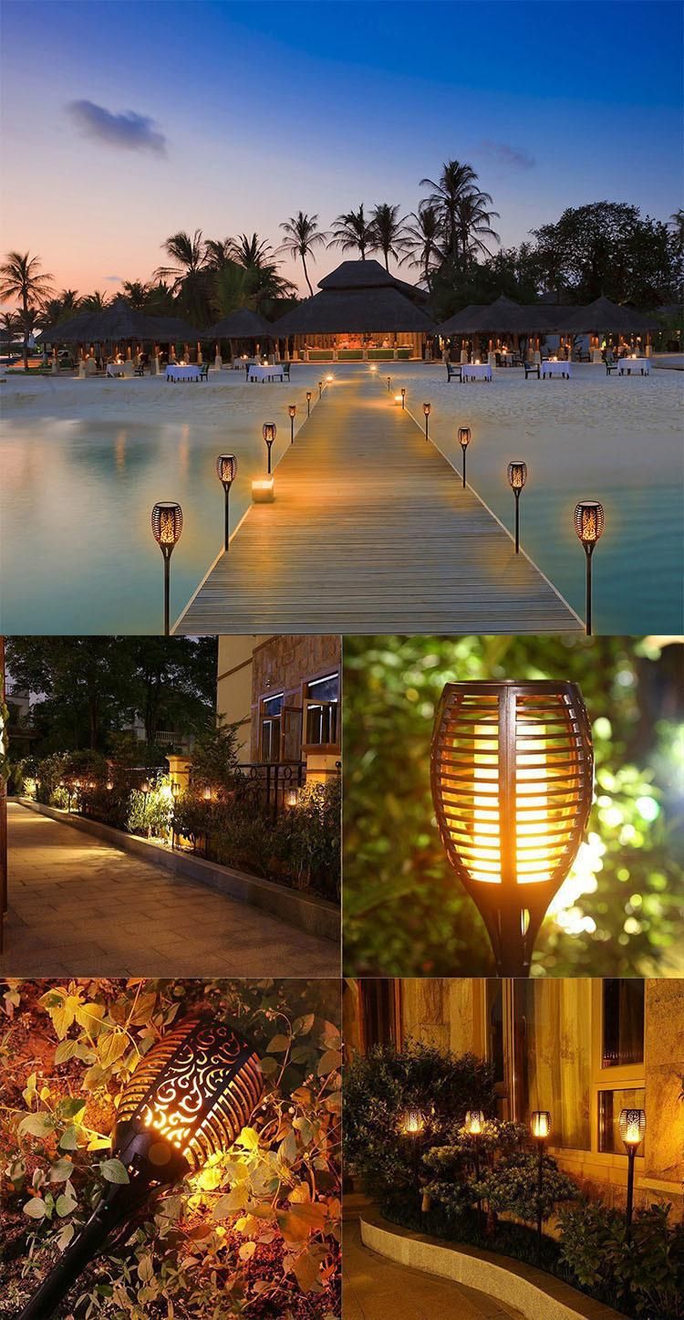 Solar Path Garden Flickering Outdoor LED Torches Light