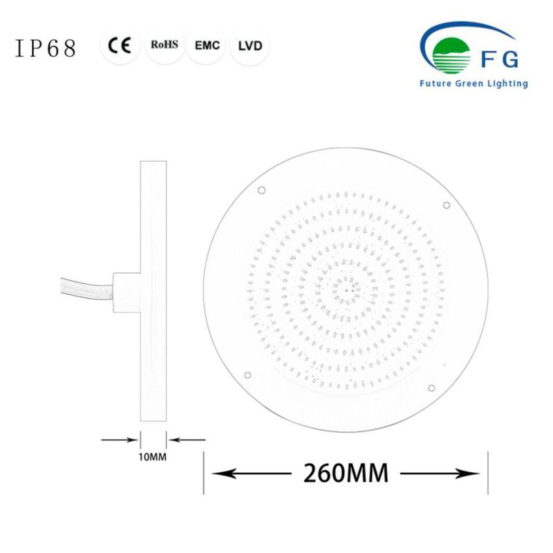 Latest Round/Square Soft Resin Filled Flexible LED Underwater Swimming Pool Light