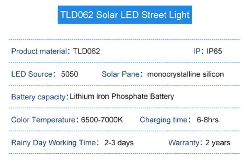 High Quality Lithium Battery Outdoor LED Street Light