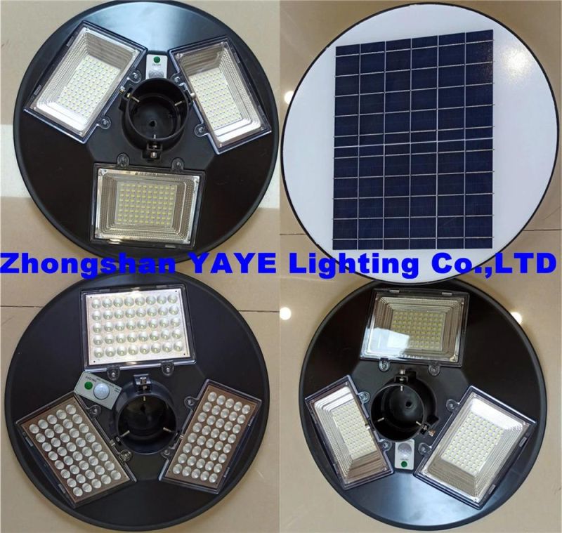 Yaye Hot Sell UFO 300W Outdoor All in One Solar Street Garden Road Light with Control Modes: Light+Timing+ Rador Sensor / Remote Controller/1000PCS Stock