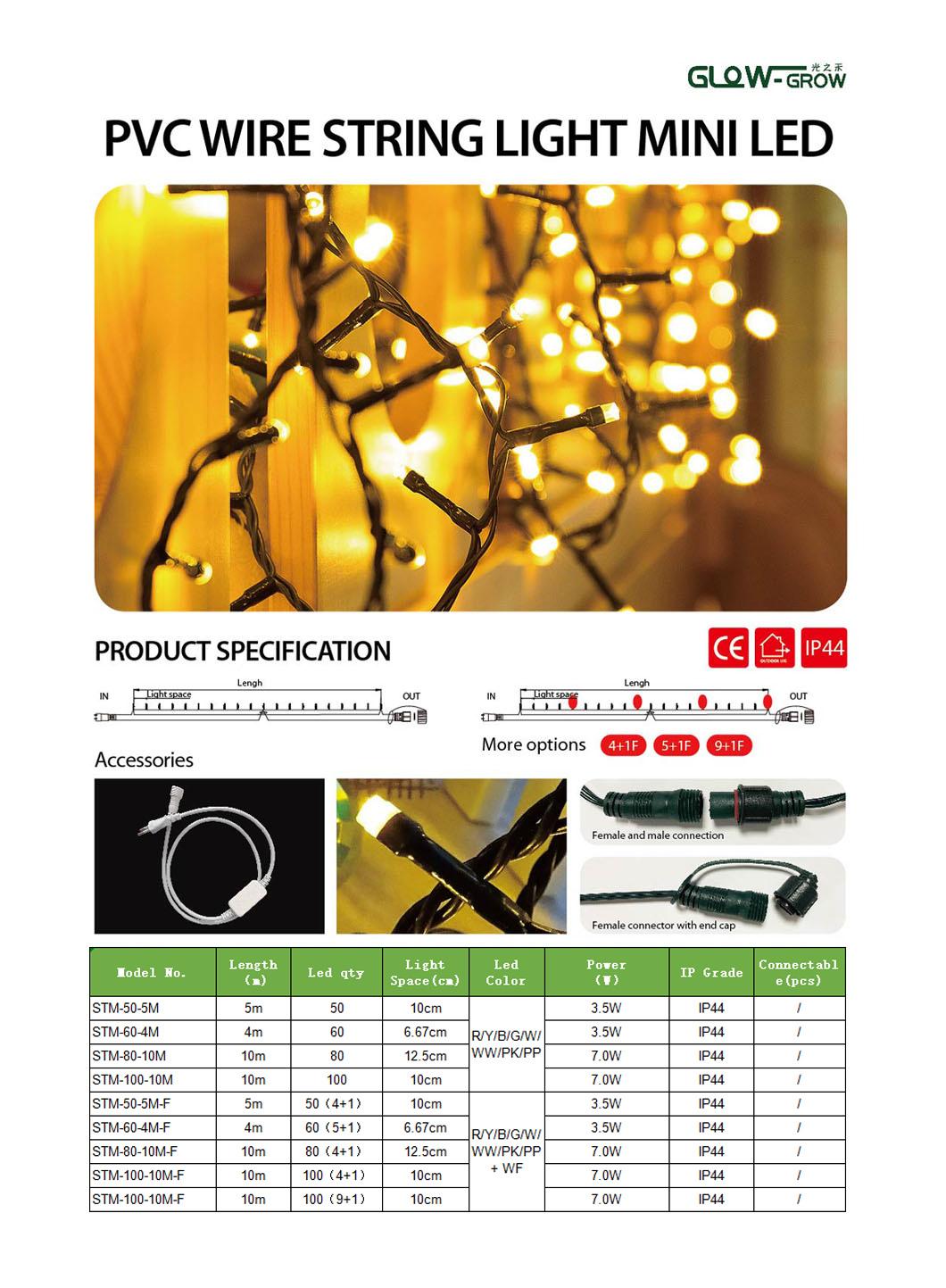 Green Solar Xmas Light Outdoor Christmas LED Fairy String Light for Tree Holiday Garden Street Decoration