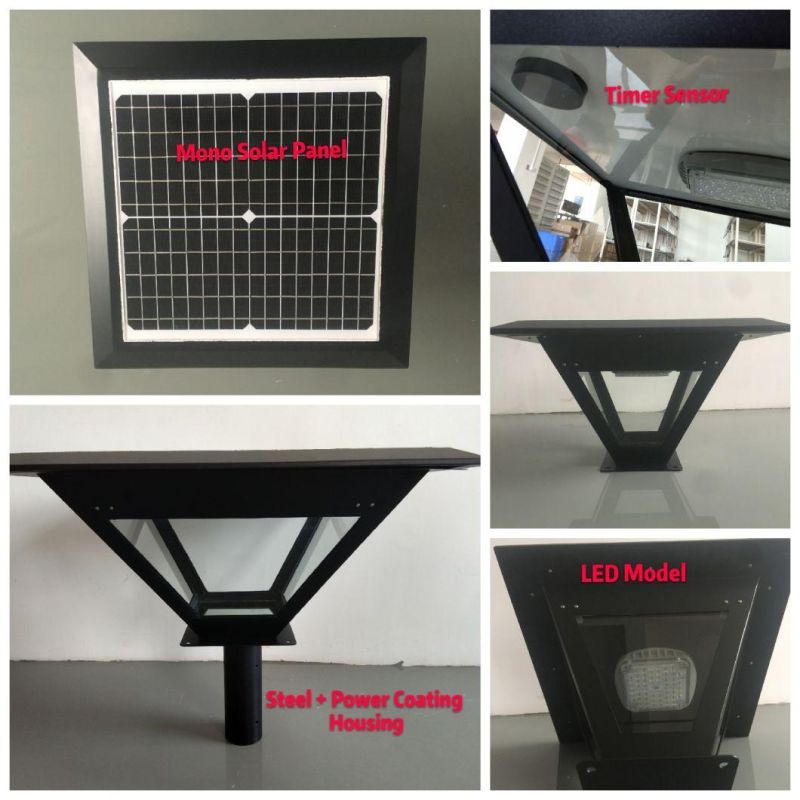 30W Solar Gate Post Light with 4 Meters Height Solar Garden Lighting