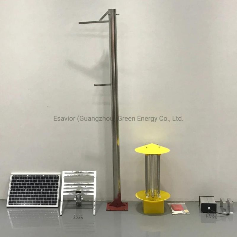 Esavior 15W with 2.0m Stainless Pole Solar Insecticidal /Insect/Pest Killing Lights for Farm /Exterior Retail/ Commercial/Leisure Spacesr