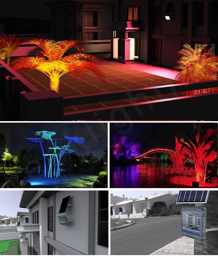 RGB Solar Outdoor Bluetooth Smart Control LED Flood Light Solar Power LED