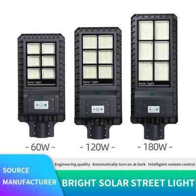 Solar Street Light with Remote Controller Outdoor Lighting Waterproof PIR Motion Sensor