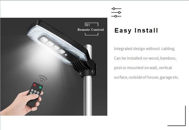 25W Integrated LED Smart Solar Street Pole Light