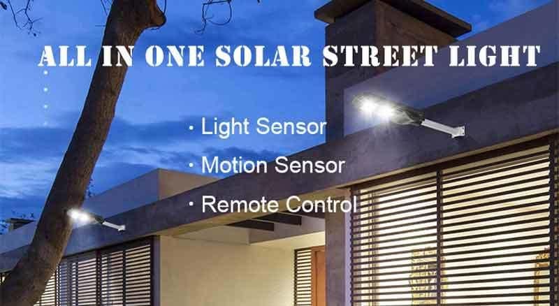 Hot Light Remote Control Sensor IP65 ABS Streetlight All in One Solar LED Street Lamp