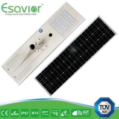 Esavior 80W Energy Saving LED All in One Integrated Solar Street Sensor/Smart Light