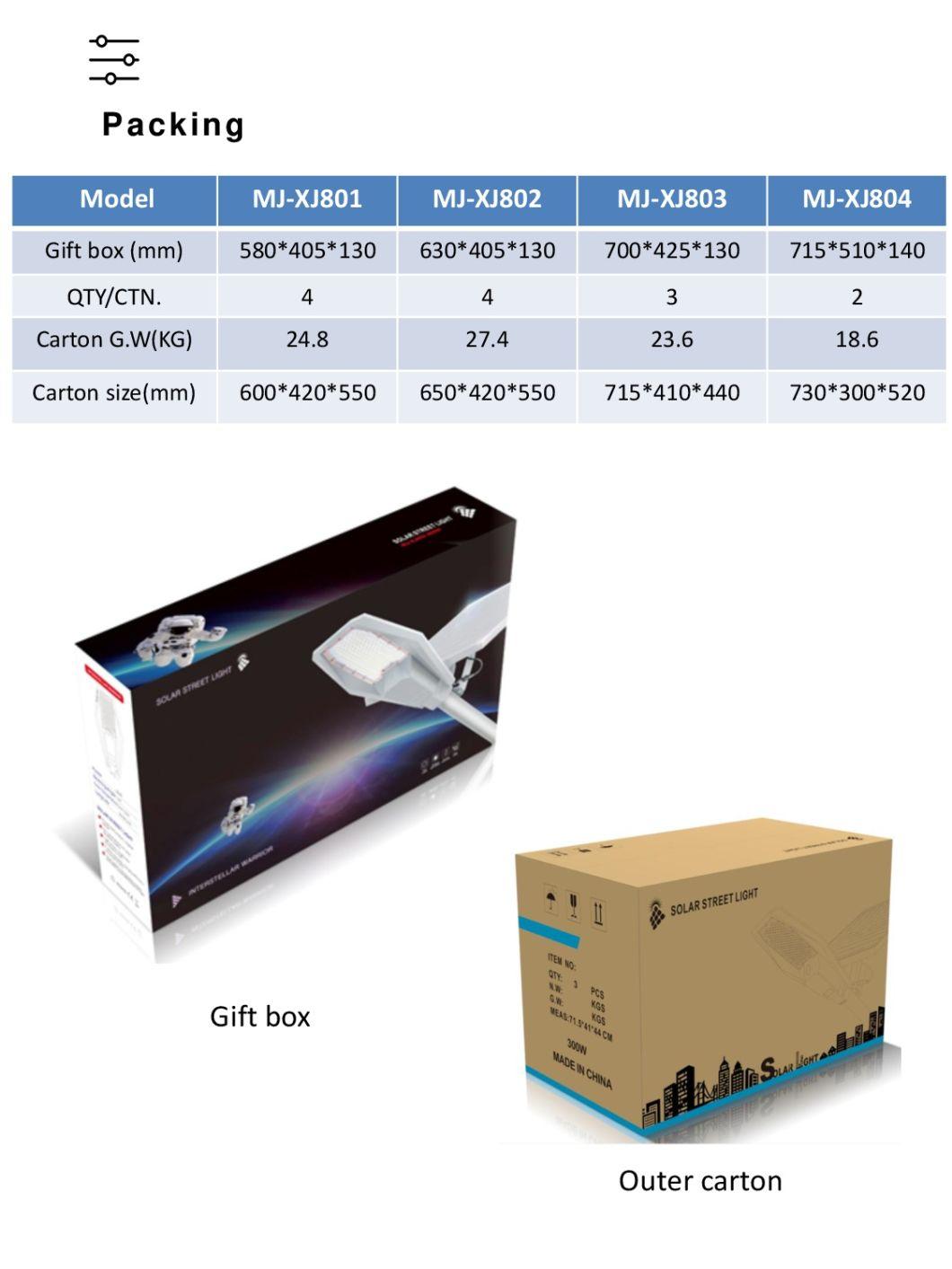 Split Integrated Solar LED Street Light Lamp Fixtures with Mono Panel and LiFePO4 Battery Separated for Public Parking Lot Area