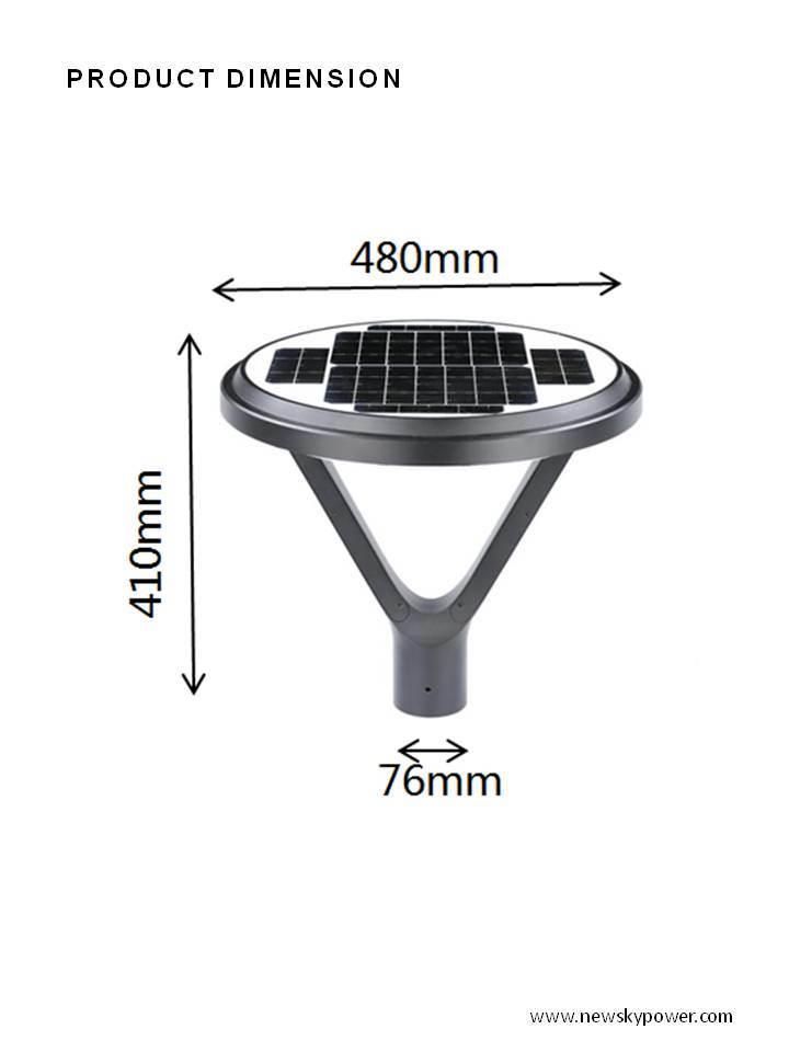 Outdoor Waterproof Decoration Solar Powered LED Light with 20W Warm White