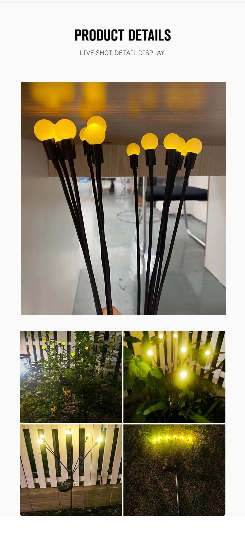 Garden Decoration Firefly Swaying Light LED Solar Stake Lights Christmas Decorative