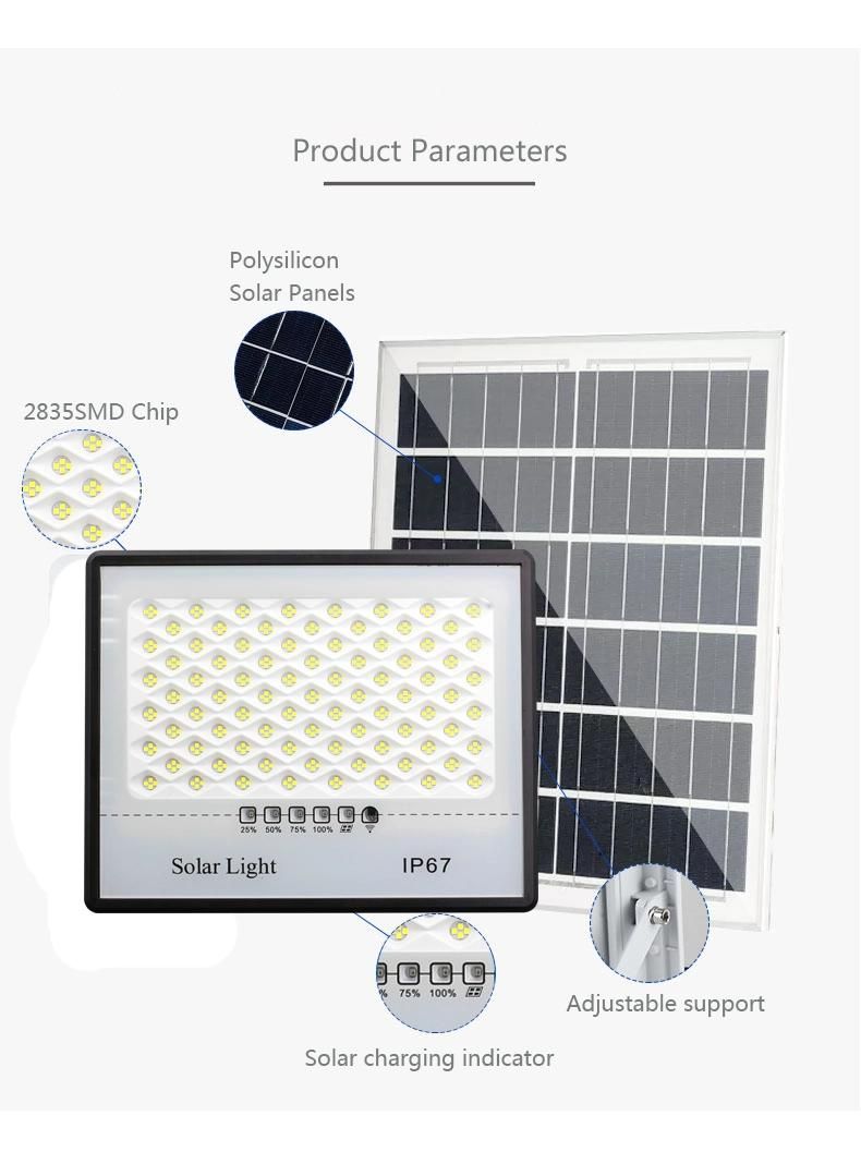 60W 200W LED Lamp Solar Projector Flood Light, Outdoor Wall Lamp/LED Solar Lights/Solar Garden Light