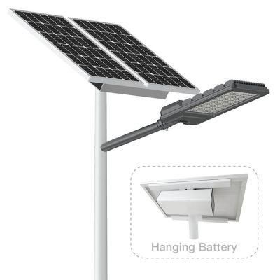 3 Years Warranty Factory Price10m Pole 100W LED Power Outdoor Top Battery Split Solar Street Light Road Lamp