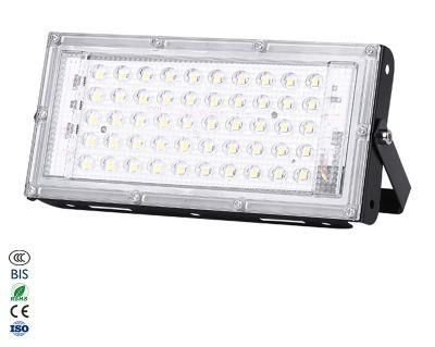 High Quality Outdoor 50W LED Flood Light Super Brighting Spotlight, AC220V 50Hz IP65 Outdoor Wall Lamp Flood Light, New Glass 1900lm Focus Light