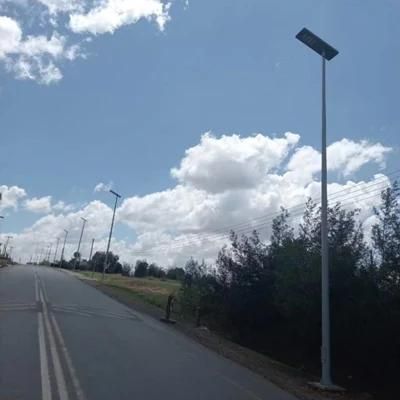 High Power Good Quality 60W 80W 90W 100W Integrated Solar Street Light Outdoor Aluminum All in One with Sensor Energy Saving 4000K 5000K 6000K