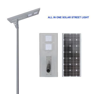 ODM/OEM with Li Battery &PIR Sensor MPPT Controller 30W, 40W, 50W, 60W, 70W, 80W, 90W Aio Solar LED Street Outing Lighting