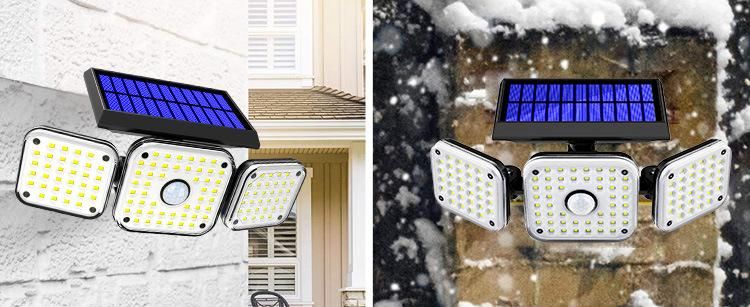 Outdoor Solar Rechargeable Motion Sensor LED Street Light IP65 Waterproof Wireless Garden Wall Light