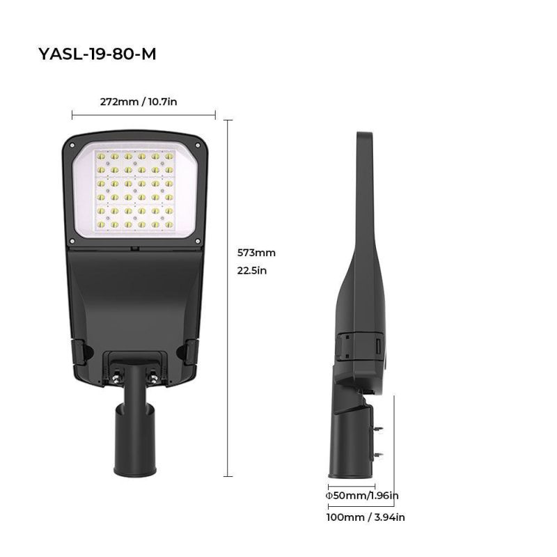 New Design 50W 80W 100W 200W Smart Outdoor SMD Street Lighting IP66 Waterproof Ik08 Road Light Public Lighting with Sensor Function LED Street Light