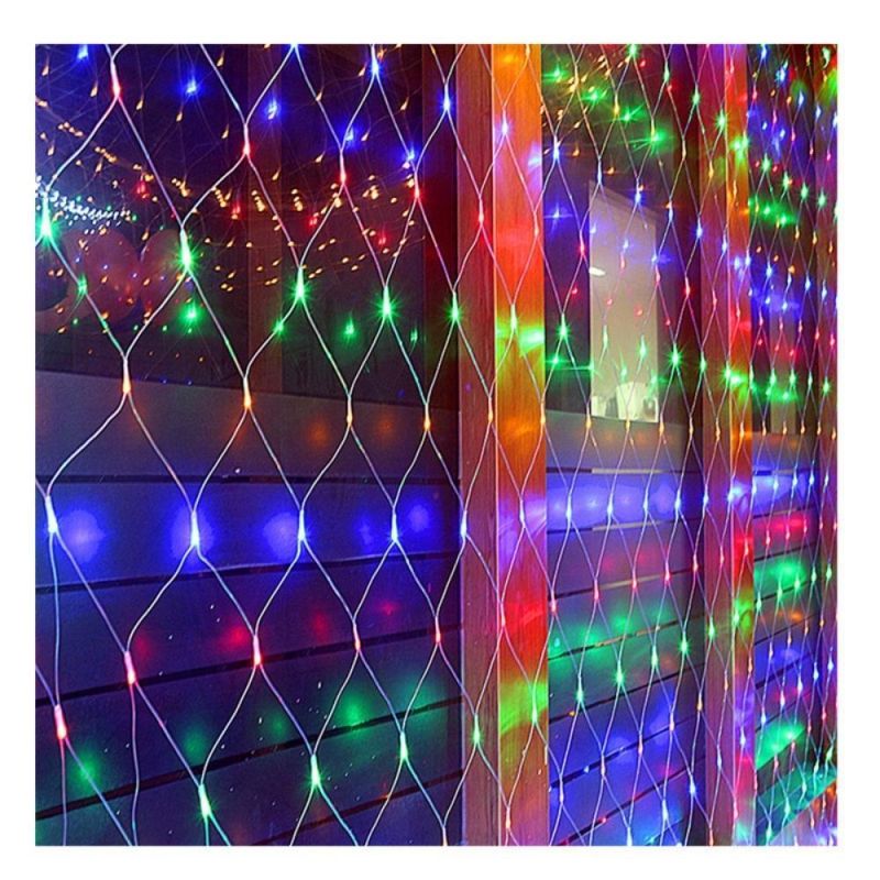 Window Curtain Waterproof Festival Garland LED Net Mesh String Light Decoration Wyz19725