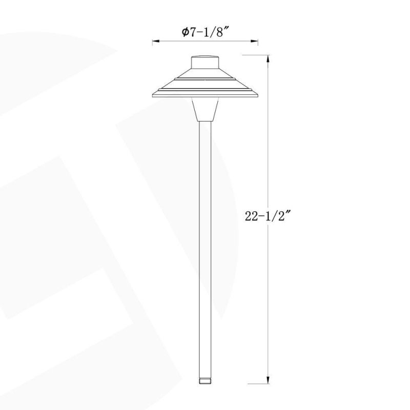 Solid Brass Low Voltage Landscape Accent Path and Area Light for Garden Lighting