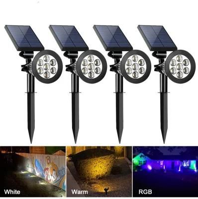 Outdoor Waterproof Garden Adjust Solar LED Landscape Spotlight with Solar Powered Panel