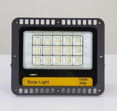 Yaye 2021 New Design Distributor 100W High Brightness Energy Saving Aluminium Garden Outdoor Waterproof IP66 Solar LED Flood Light