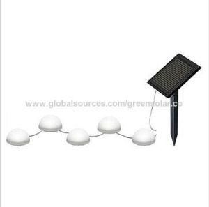 Solar Powered Half Ball Light, 5PCS Super Bright White LEDs