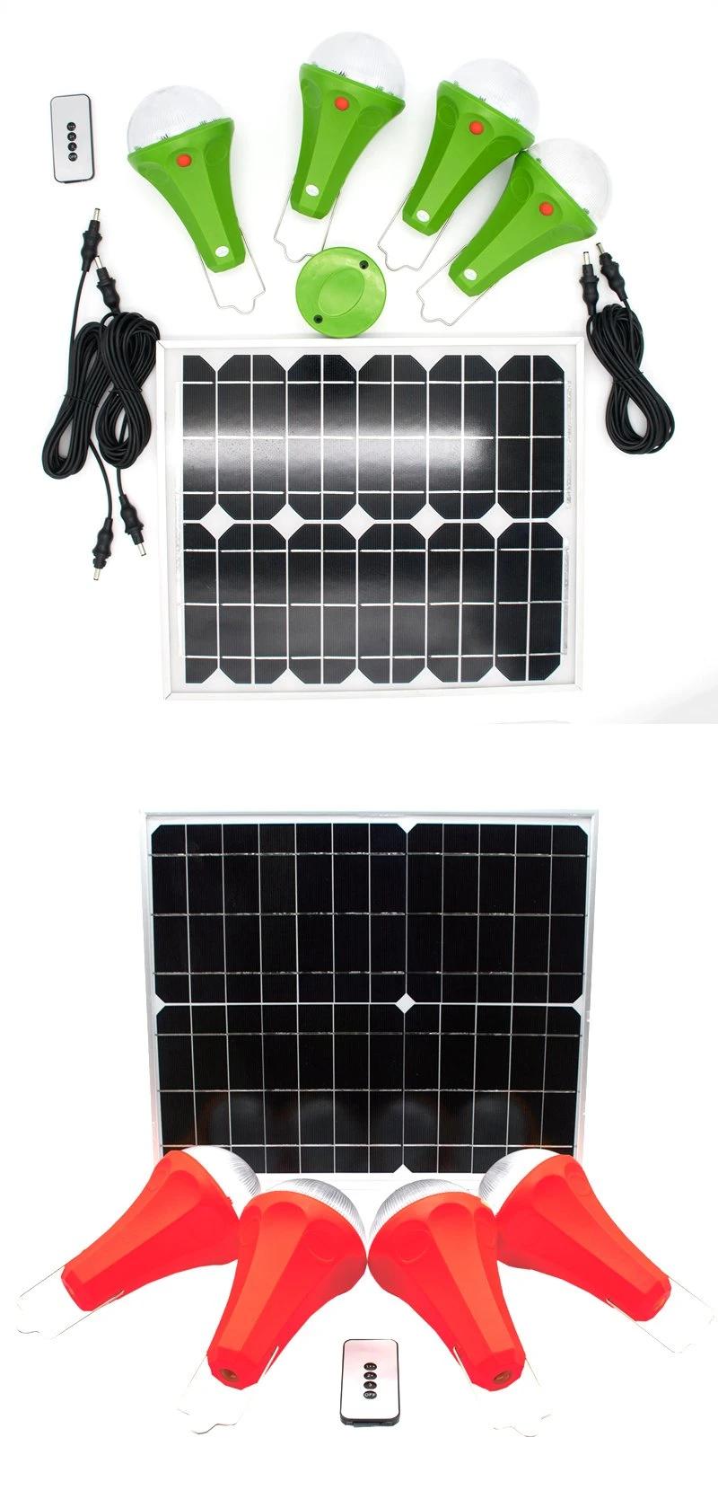 Solar System 20W Home Solar Power System with 4PCS Solar Light Solar Power Station