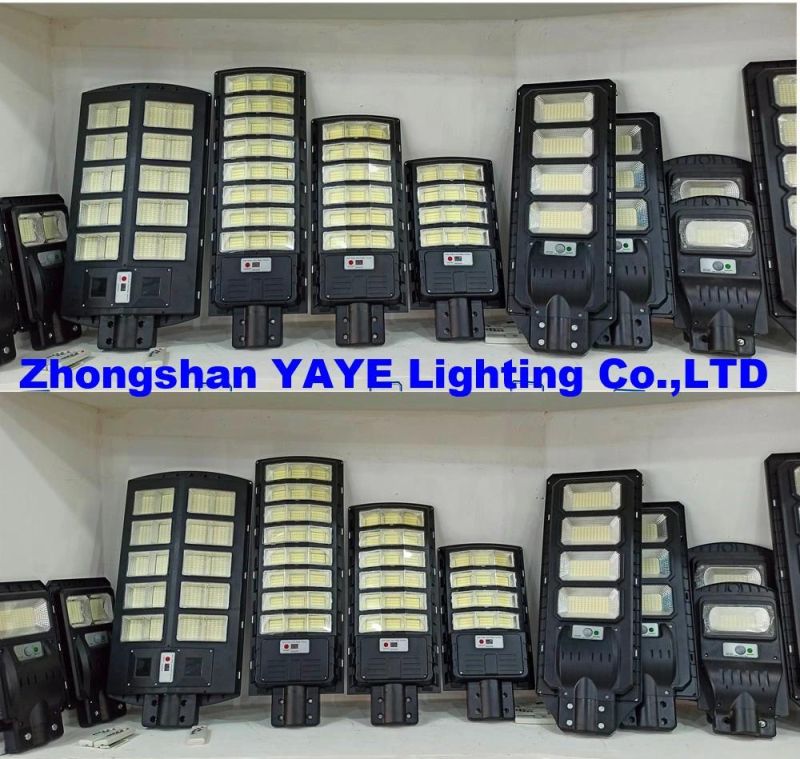 Yaye 2022 Hottest Sell 200watt All in One Solar LED Street Road Wall Garden Light with Remote Controller/Radar Sensor 500PCS Stock Each Watt