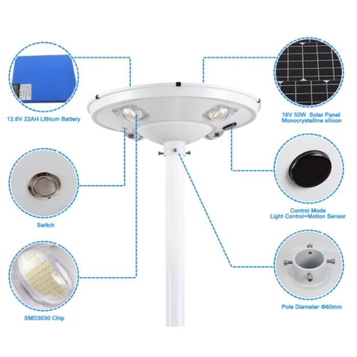 Public Lighting Post Top Street 30W LED Solar Garden Light