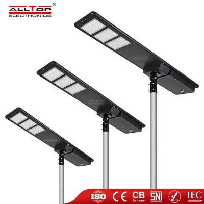 Alltop Waterproof High Lumen Bridgelux Aluminum IP65 All in One Solar LED Street Light