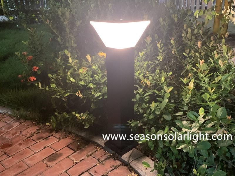 Bright LED Lighting Solar Lamp 8W Outdoor Solar Garden Lamp with Warm + White LED Light