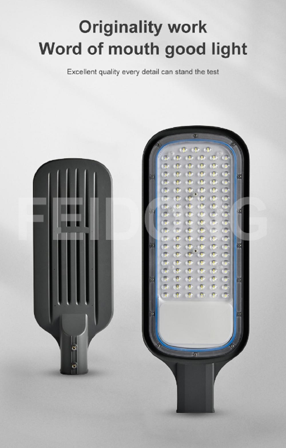 Dob100-265V 50-200W 1500V Waterproof 3000-6500K LED Street Light