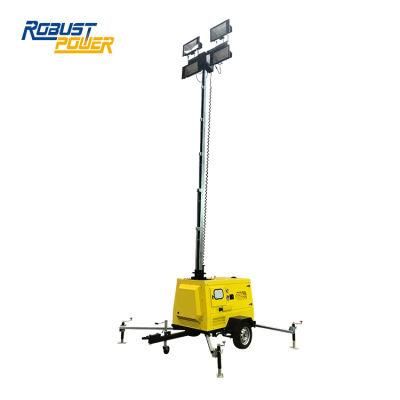 Robust Power 4000W Metal Halide Lamp Trailer Mounted Light Towers