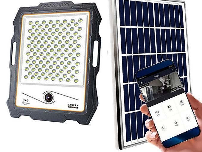 LED Solar Flood Light Fixture 200W 300W Outdoor Solar Security Light Projector for Garden