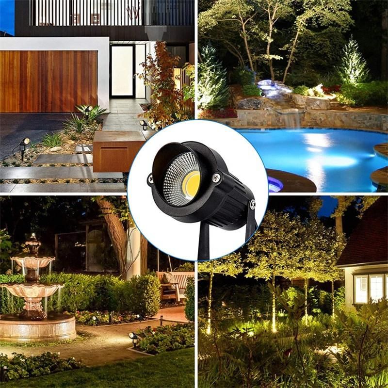 10W RGB LED Garden Lawn Light 12V Landscape Lights Waterproof IP65 Warm White Path Wall Tree Flag Outdoor Landscape Spotlight