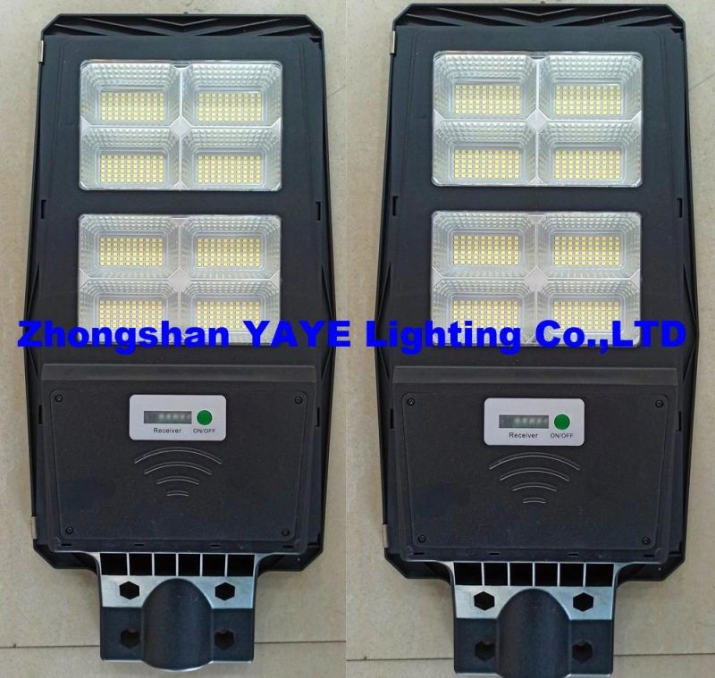 Yaye 2022 Hottest Sell Factory Price 200watt/100watt All in One Solar LED Street Road Wall Garden Light with Remote Controller/Radar Sensor 500PCS Stock