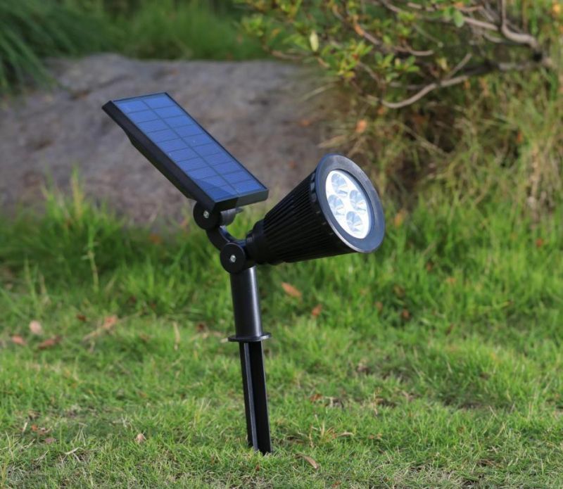 Solar Landscape Spotlight, Solar Spot Lights with Waterproof LED and Solar Panel Integrated, Solar Powered Spotlight Garden Light