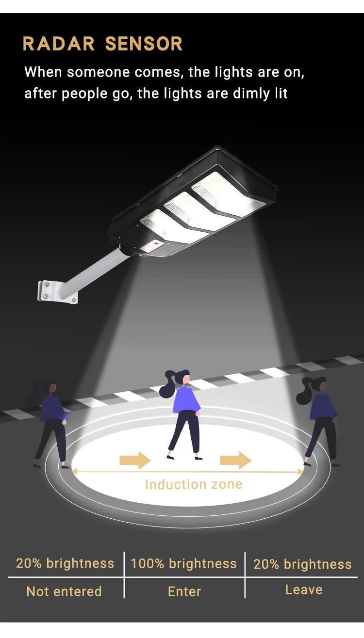 100W 200W 300W LED Solar Powered Street Light