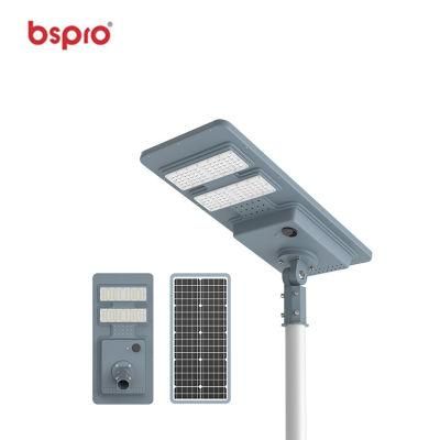 Bspro Best Smart Modern Outdoor IP65 High Power 60W Lamp Black Pathway Lighting Solar Street Light